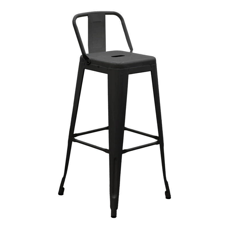Scaun de bar cu spatar Utopia metal 42x42x97cm - Scaun de bar cu spatar Utopia metal 42x42x97cm - 270-000014