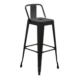Scaun de bar cu spatar Utopia metal 42x42x97cm - Scaun de bar cu spatar Utopia metal 42x42x97cm - 270-000014