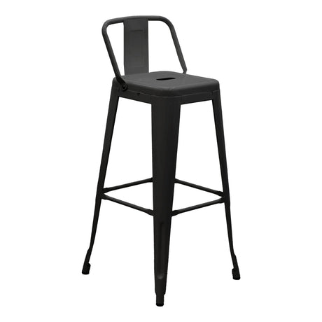 Scaun de bar cu spatar Utopia metal 42x42x97cm