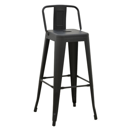 Scaun de bar cu spatar Utopia metal 42x42x97cm