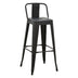 Scaun de bar cu spatar Utopia metal 42x42x97cm