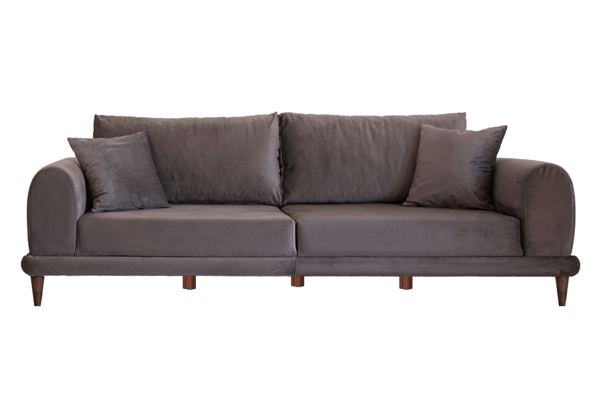 Canapea fixă 3 locuri Nero - NQ6-160, Gri închis, 220x90x68 cm