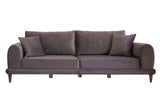 Canapea fixă 3 locuri Nero - NQ6-160, Gri închis, 220x90x68 cm