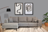 Canapea extensibilă de colț Nero, NQ6-149, Gri, 160x90x78 cm