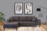 Canapea extensibilă de colț Nero, NQ6-188, Gri, 160x90x78 cm