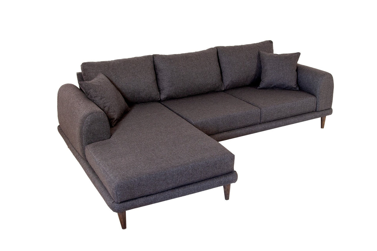 Canapea extensibilă de colț Nero, NQ6-188, Gri, 160x90x78 cm