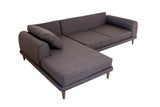 Canapea extensibilă de colț Nero, NQ6-188, Gri, 160x90x78 cm
