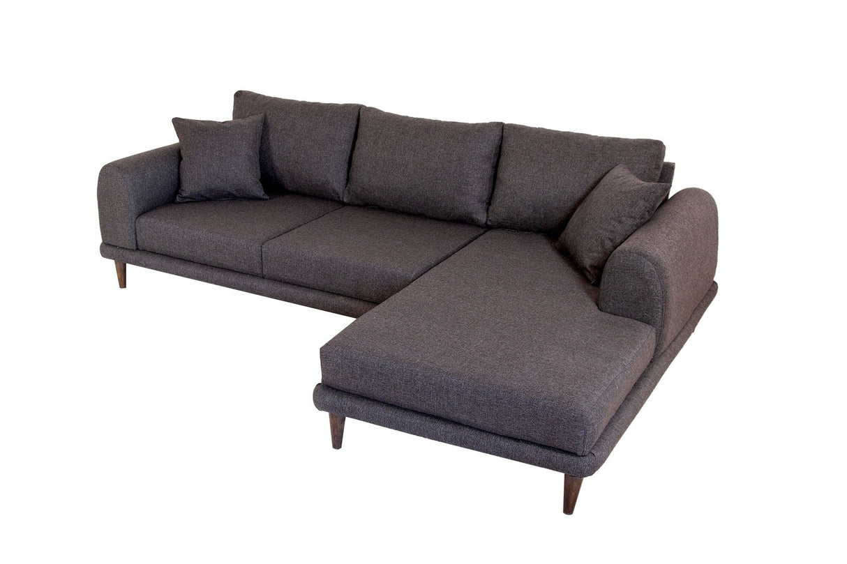 Canapea extensibilă de colț Nero, NQ6-189, Gri, 160x90x78 cm