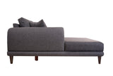 Canapea extensibilă de colț Nero, NQ6-189, Gri, 160x90x78 cm