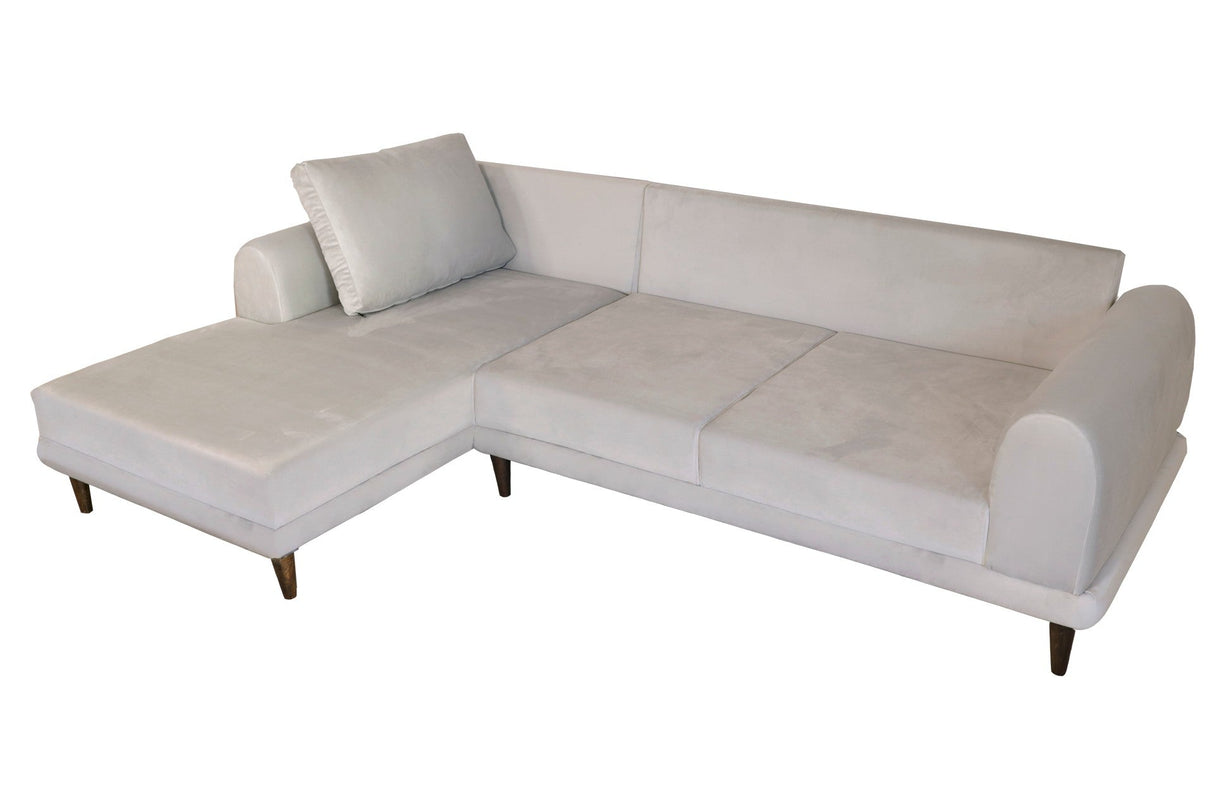 Canapea extensibilă de colț Nero, NQ6-250, Gri, 160x90x78 cm