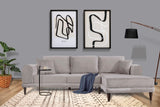 Canapea extensibilă de colț Nero, NQ6-249, Gri, 160x90x78 cm