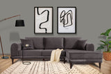 Canapea extensibilă de colț Nero, NQ6-185, Gri, 160x90x78 cm