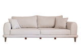 Canapea fixă 3 locuri Nero - NQ6-174, Ecru, 220x90x68 cm