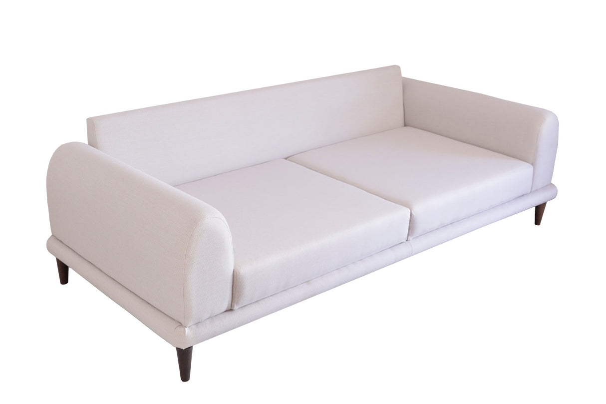 Canapea fixă 3 locuri Nero - NQ6-174, Ecru, 220x90x68 cm