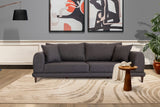 Canapea fixă 3 locuri Nero - NQ6-175, Gri închis, 220x90x68 cm