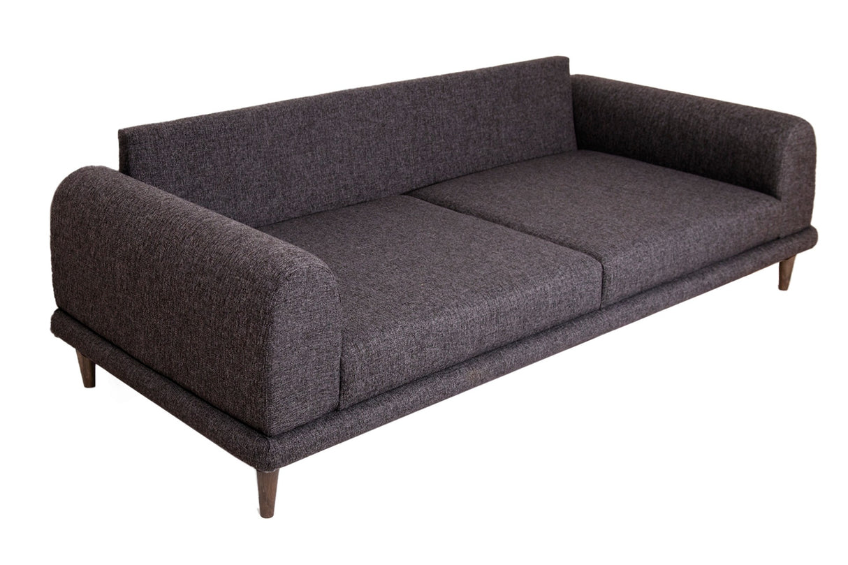 Canapea fixă 3 locuri Nero - NQ6-175, Gri închis, 220x90x68 cm