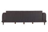 Canapea fixă 3 locuri Nero - NQ6-175, Gri închis, 220x90x68 cm