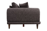 Canapea fixă 3 locuri Nero - NQ6-175, Gri închis, 220x90x68 cm