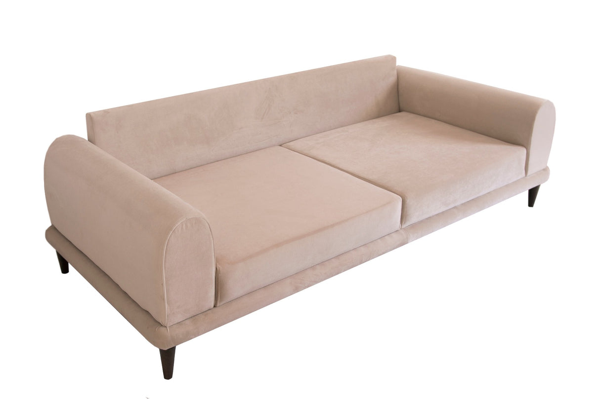 Canapea fixă 3 locuri Nero - NQ6-172, Crem, 220x90x68 cm