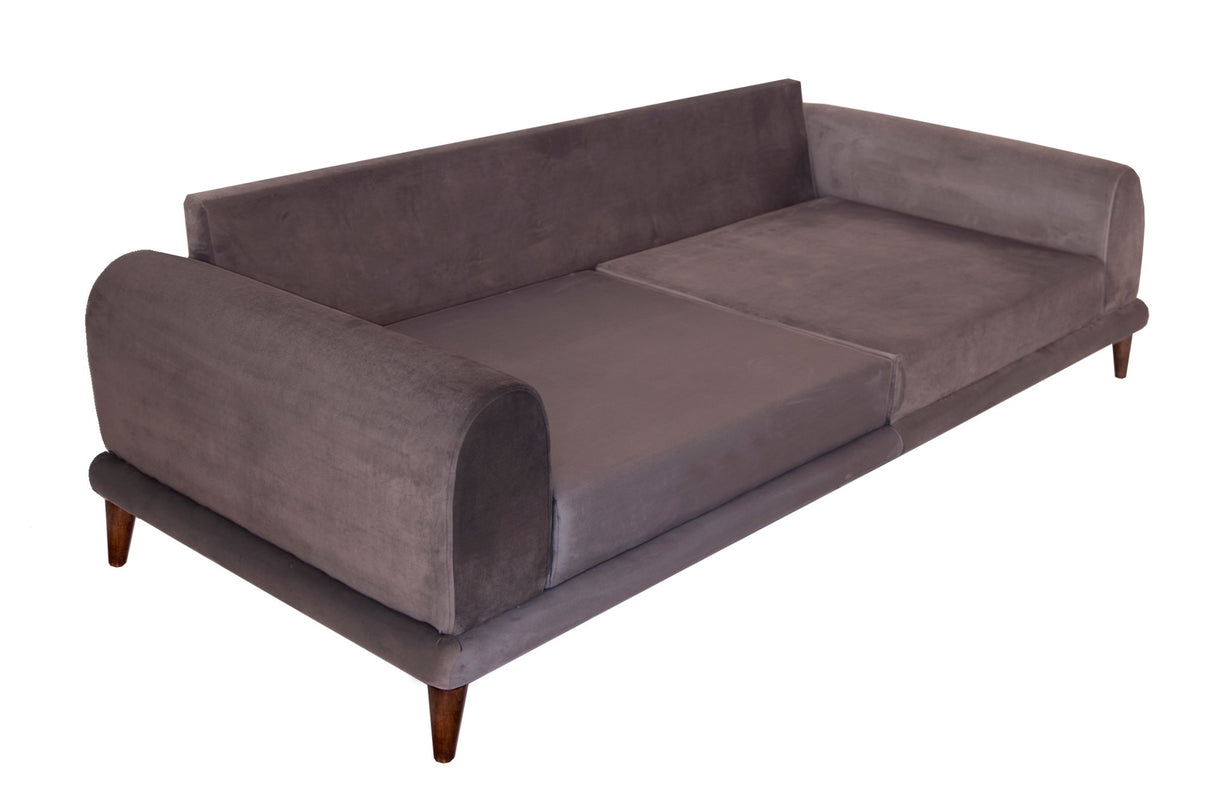 Canapea fixă 3 locuri Nero - NQ6-162, Antracit, 220x90x68 cm