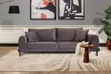 Canapea fixă 3 locuri Nero - NQ6-160, Gri închis, 220x90x68 cm