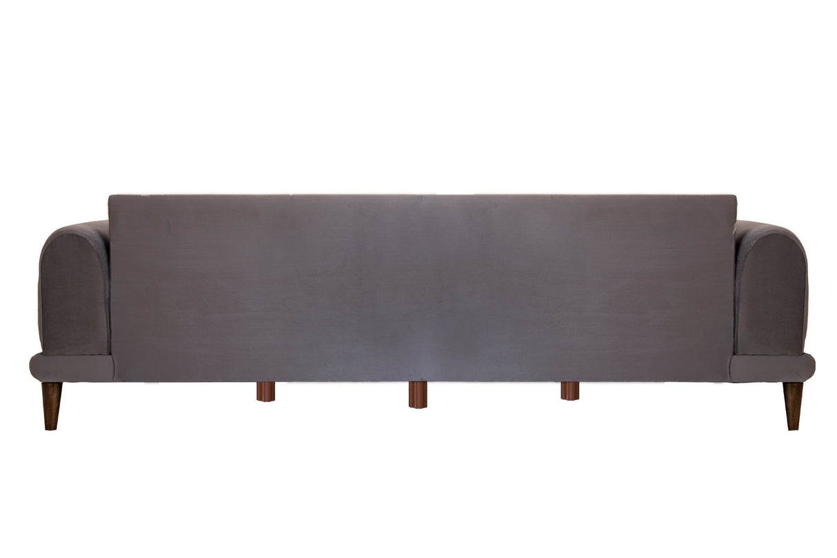 Canapea fixă 3 locuri Nero - NQ6-160, Gri închis, 220x90x68 cm