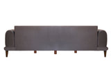 Canapea fixă 3 locuri Nero - NQ6-160, Gri închis, 220x90x68 cm