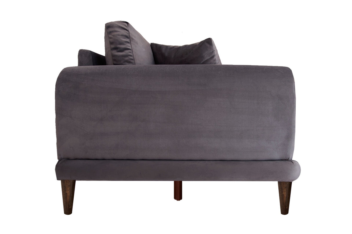 Canapea fixă 3 locuri Nero - NQ6-160, Gri închis, 220x90x68 cm