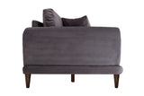 Canapea fixă 3 locuri Nero - NQ6-160, Gri închis, 220x90x68 cm
