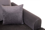Canapea fixă 3 locuri Nero - NQ6-160, Gri închis, 220x90x68 cm
