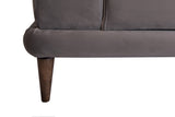 Canapea fixă 3 locuri Nero - NQ6-160, Gri închis, 220x90x68 cm