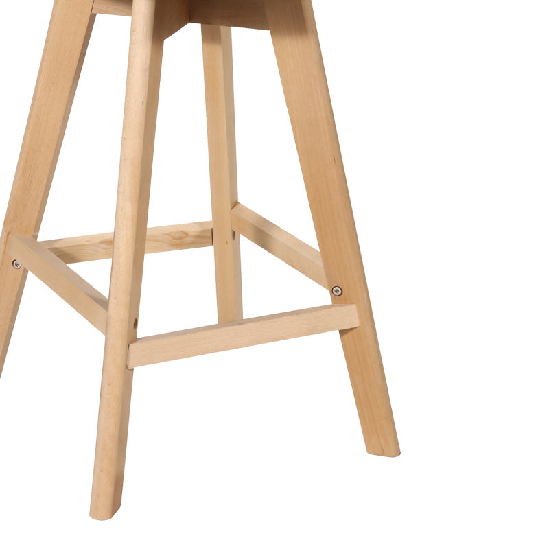 Taburetul Bar Gaston alb pp-pu  lemn Natural 56x48x104cm - Gri inchis