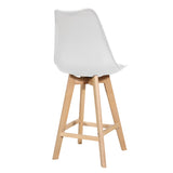 Taburetul Bar Gaston alb pp-pu  lemn Natural 56x48x104cm - Alb