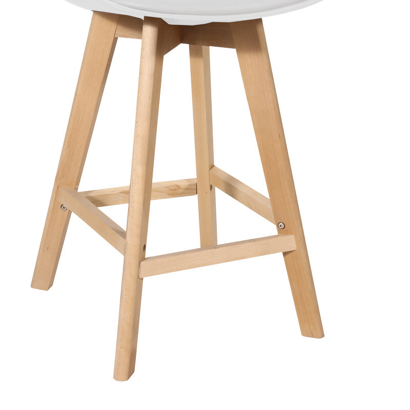 Taburetul Bar Gaston alb pp-pu  lemn Natural 56x48x104cm - Alb