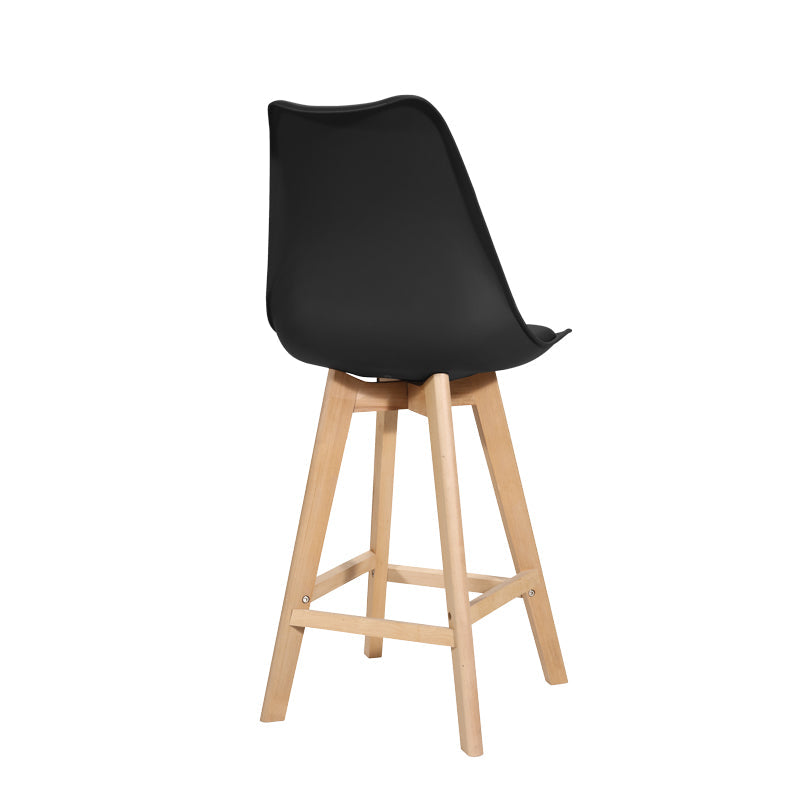 Taburetul Bar Gaston alb pp-pu  lemn Natural 56x48x104cm - Negru