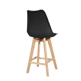 Taburetul Bar Gaston alb pp-pu  lemn Natural 56x48x104cm - Negru