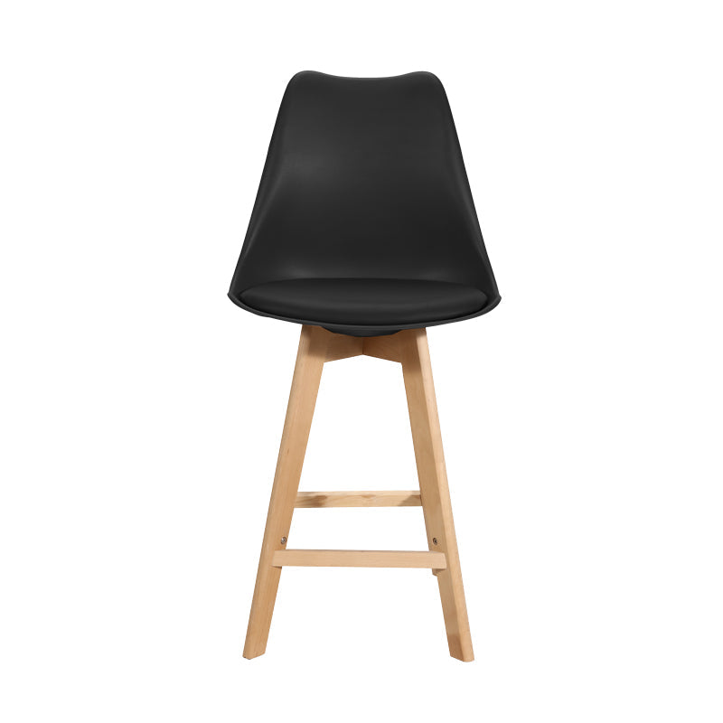 Taburetul Bar Gaston alb pp-pu  lemn Natural 56x48x104cm - Negru