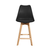 Taburetul Bar Gaston alb pp-pu  lemn Natural 56x48x104cm - Negru