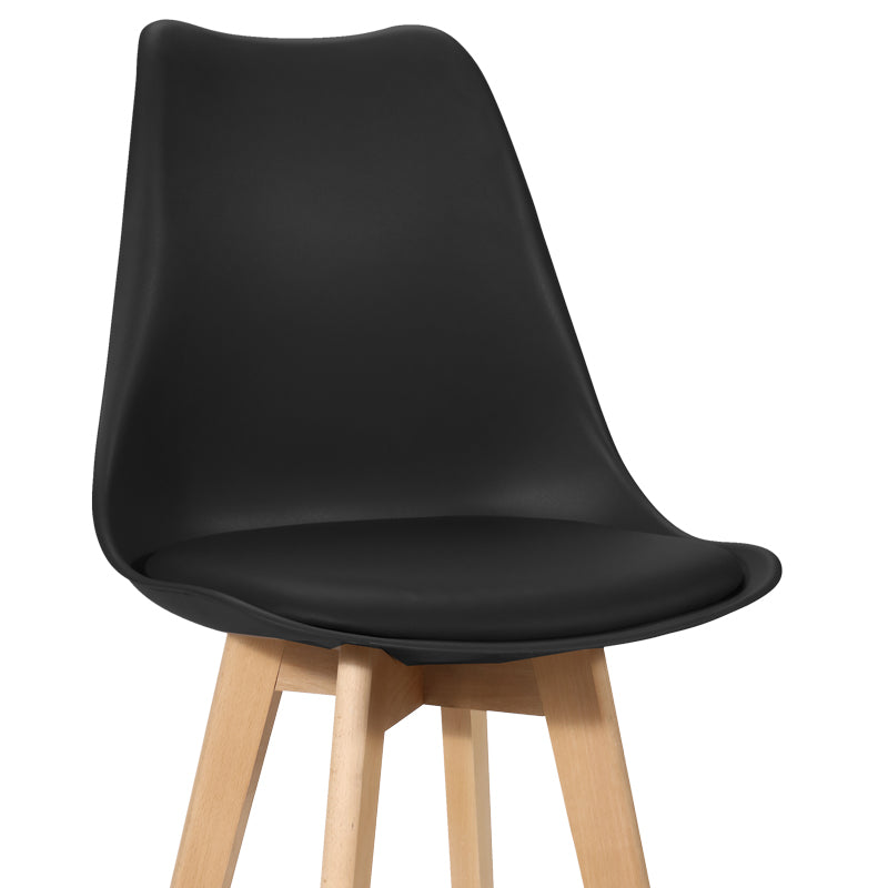 Taburetul Bar Gaston alb pp-pu  lemn Natural 56x48x104cm - Negru