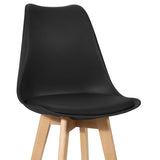 Taburetul Bar Gaston alb pp-pu  lemn Natural 56x48x104cm - Negru