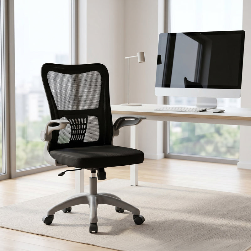 Negru | SKU: 275-000028 | Scaun de birou Annalise, Negru, 57x53x100 cm, varianta Negru, produs pentru amenajarea locuinței, disponibil online în România la CasaMob
