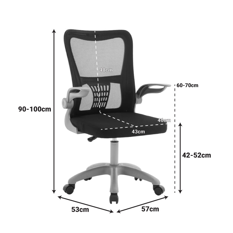 Negru | SKU: 275-000028 | Scaun de birou Annalise, Negru, 57x53x100 cm, varianta Negru, produs pentru amenajarea locuinței, disponibil online în România la CasaMob