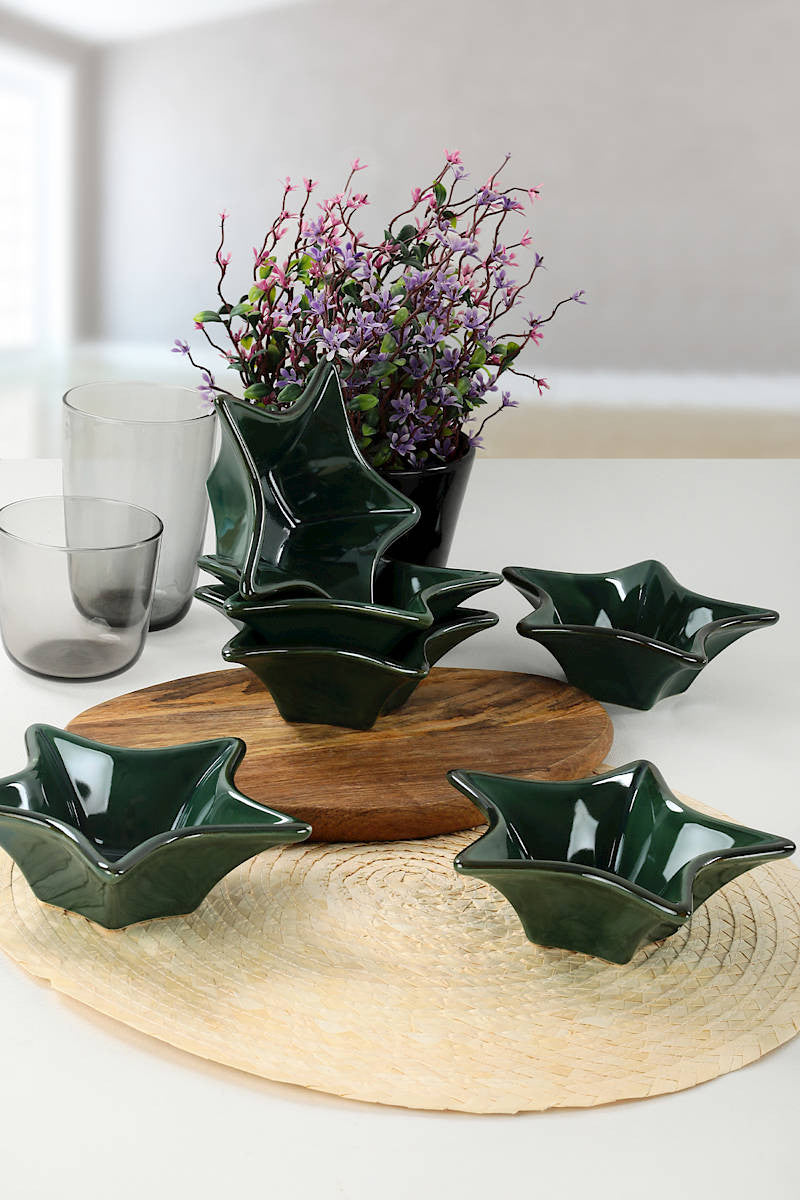 Set de boluri 6 bucăți ST600306FRA5A839700MATD400, Dark green, 8x16x8 cm