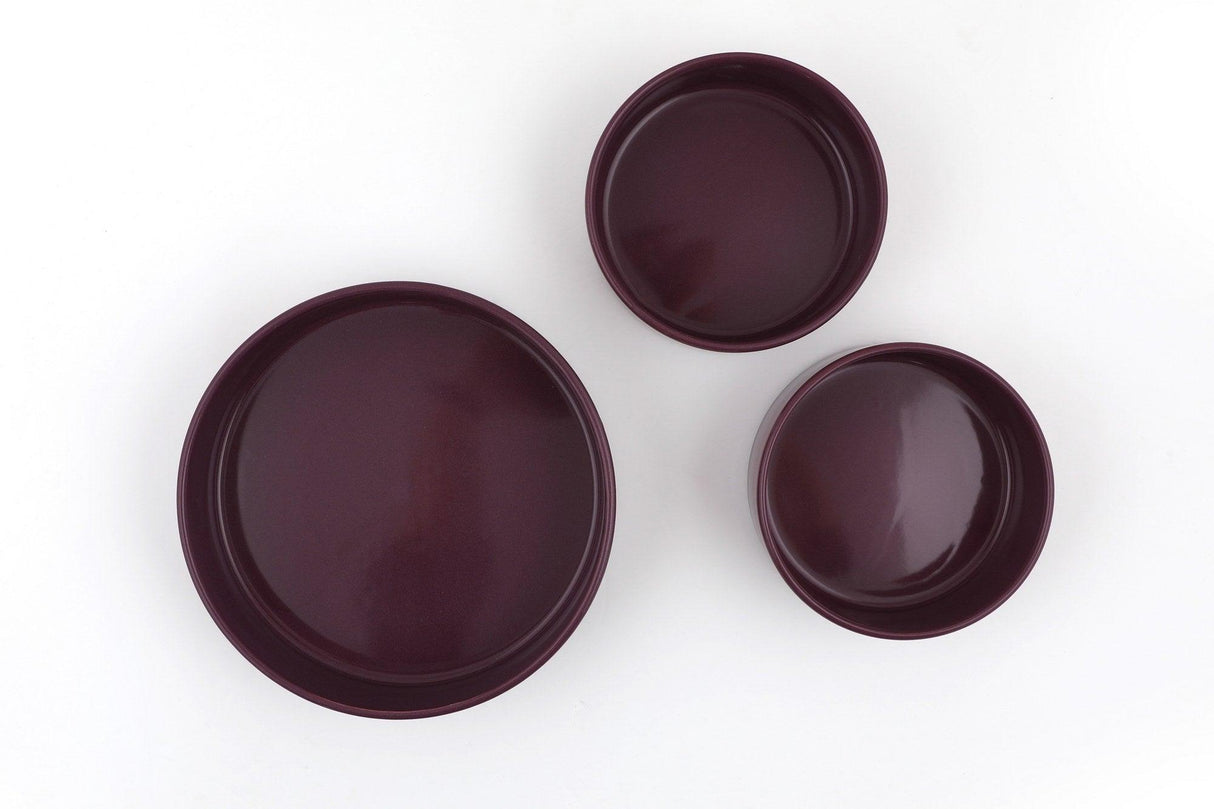 Set boluri, Violet, 14x14x5.5 cm