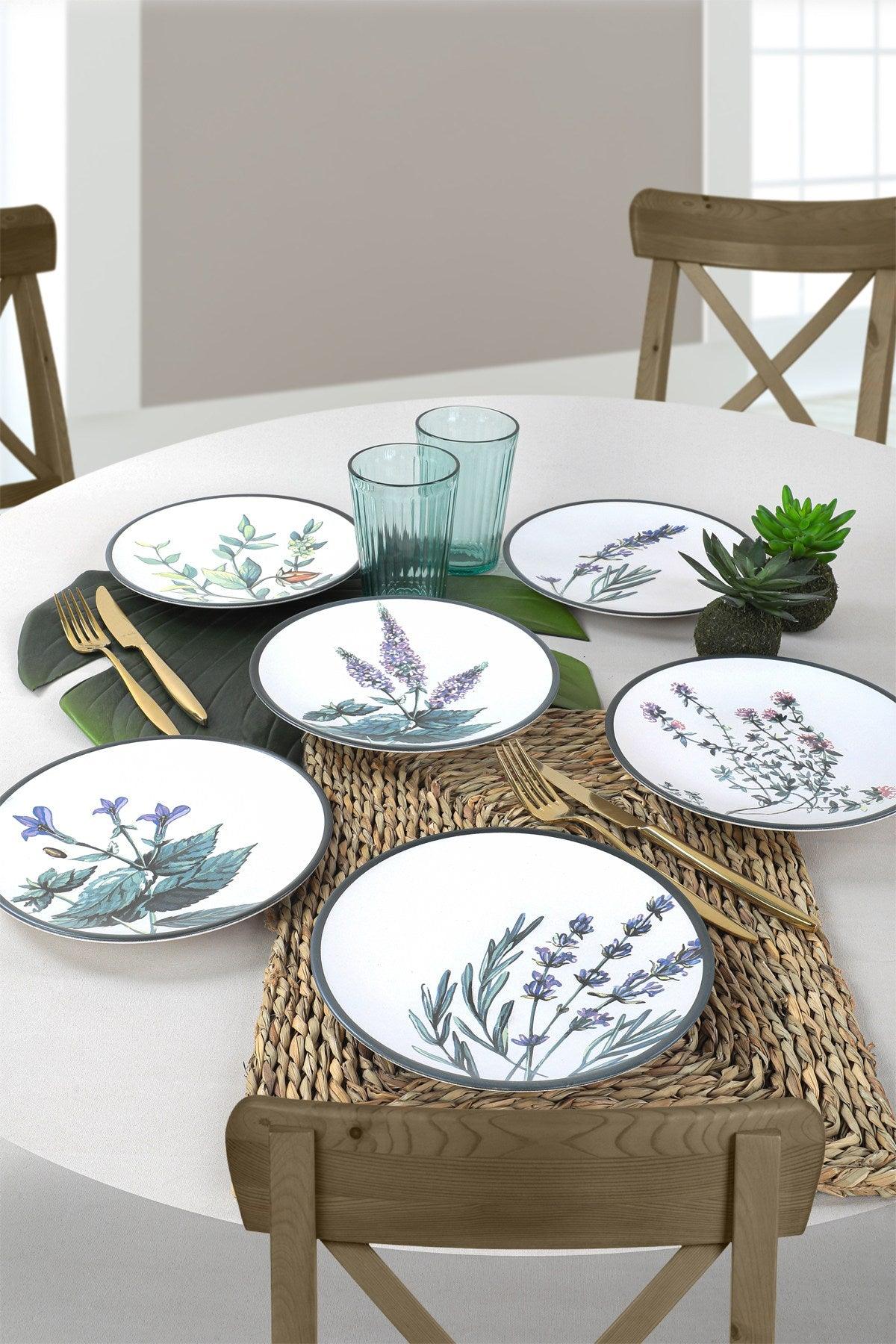 Set farfurii pentru desert, Alb, 20 cm