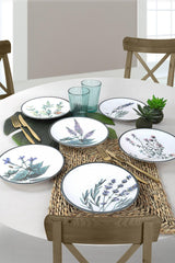 Set farfurii pentru desert, Alb, 20 cm
