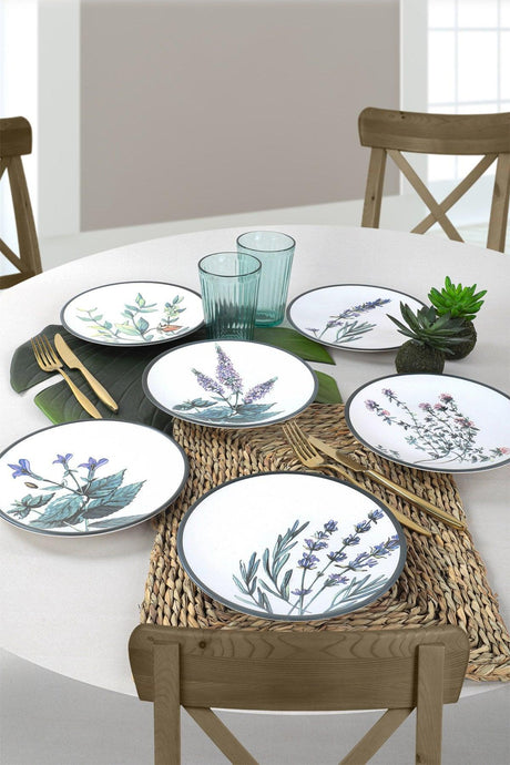 Set farfurii pentru desert, Alb, 20 cm