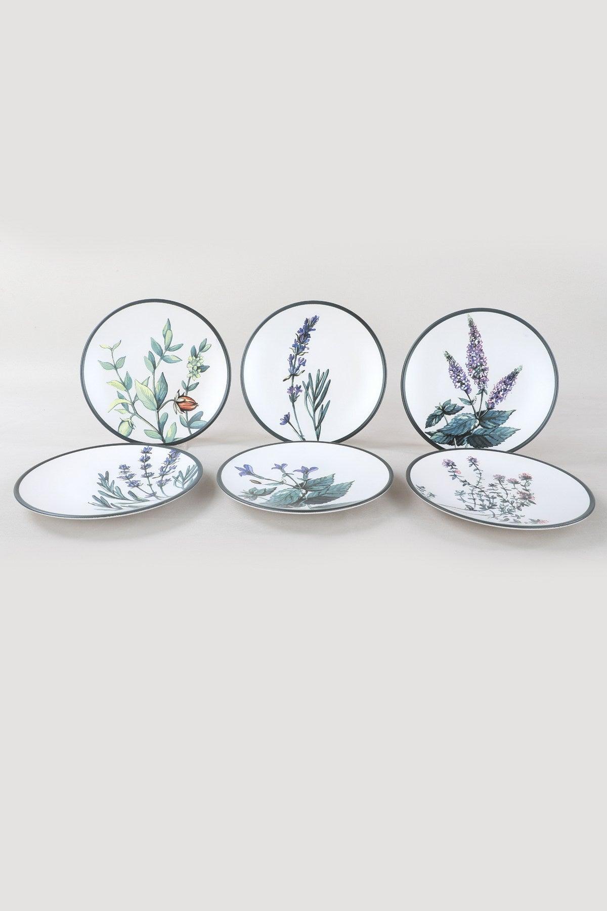 Set farfurii pentru desert, Alb, 20 cm