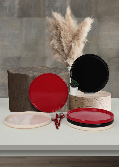 Set farfurii, Negru, 27 cm