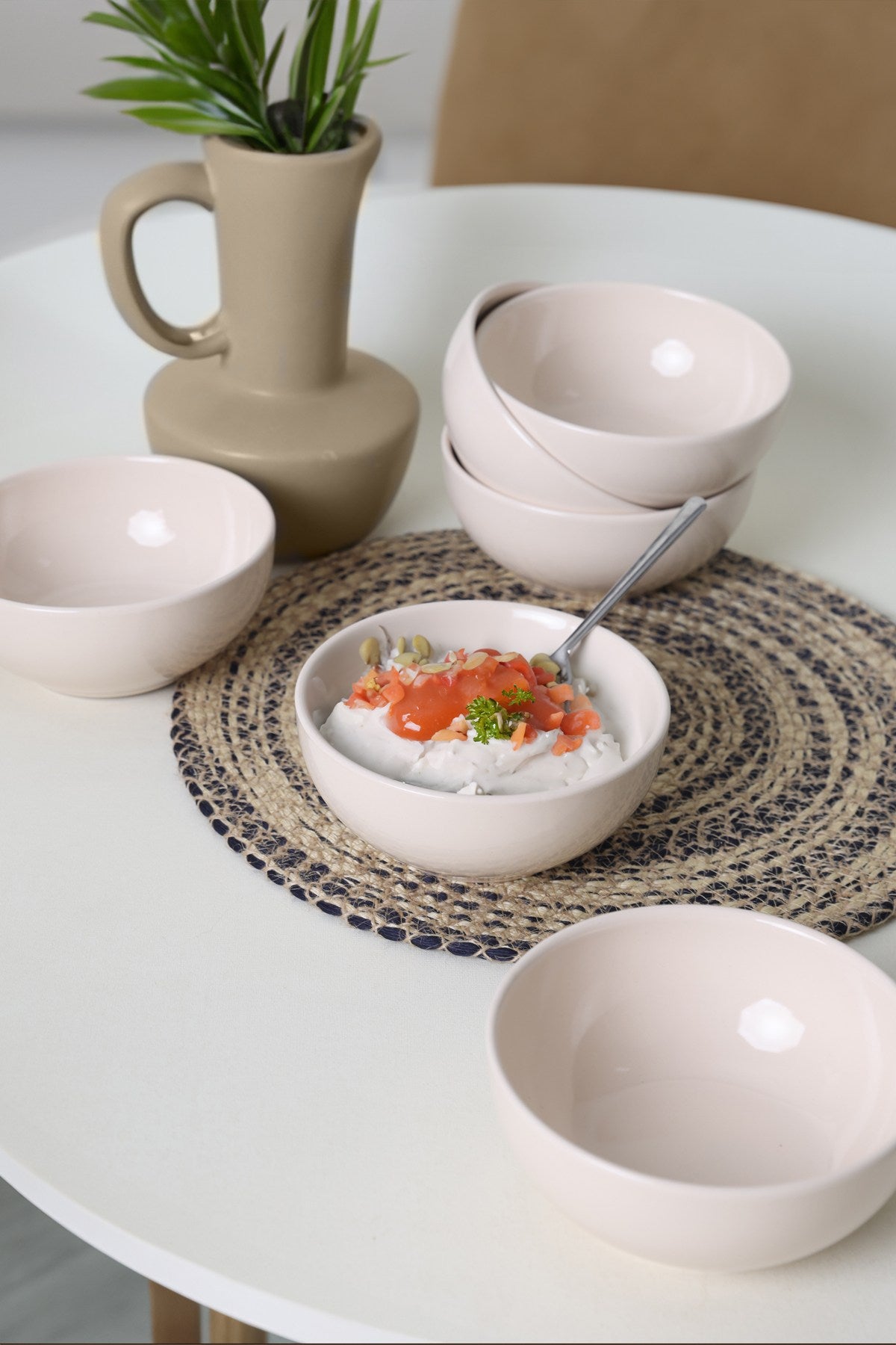 Set de boluri 6 bucăți X00017628, Crem